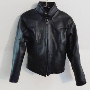 Vintage Leather Motorcycle Jacket Size Small